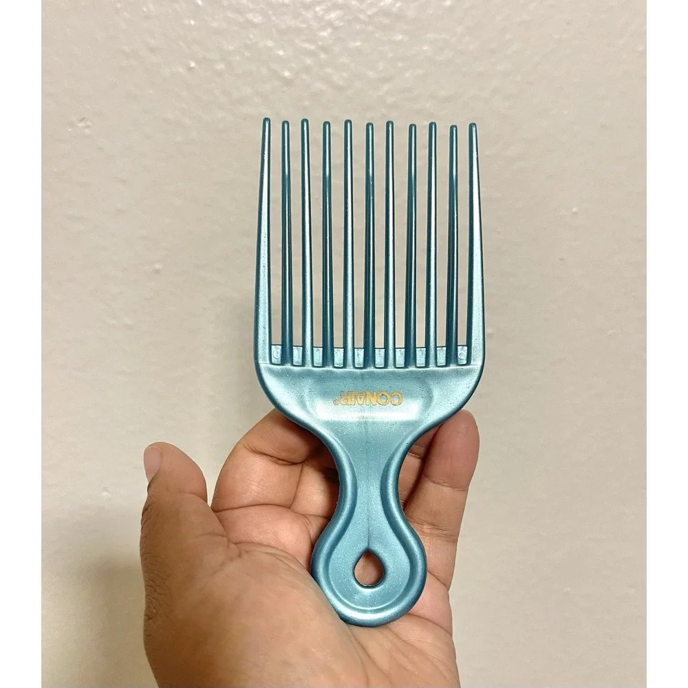 Vintage Conair Lift & Define Metallic Teal Blue Hair Pick 5